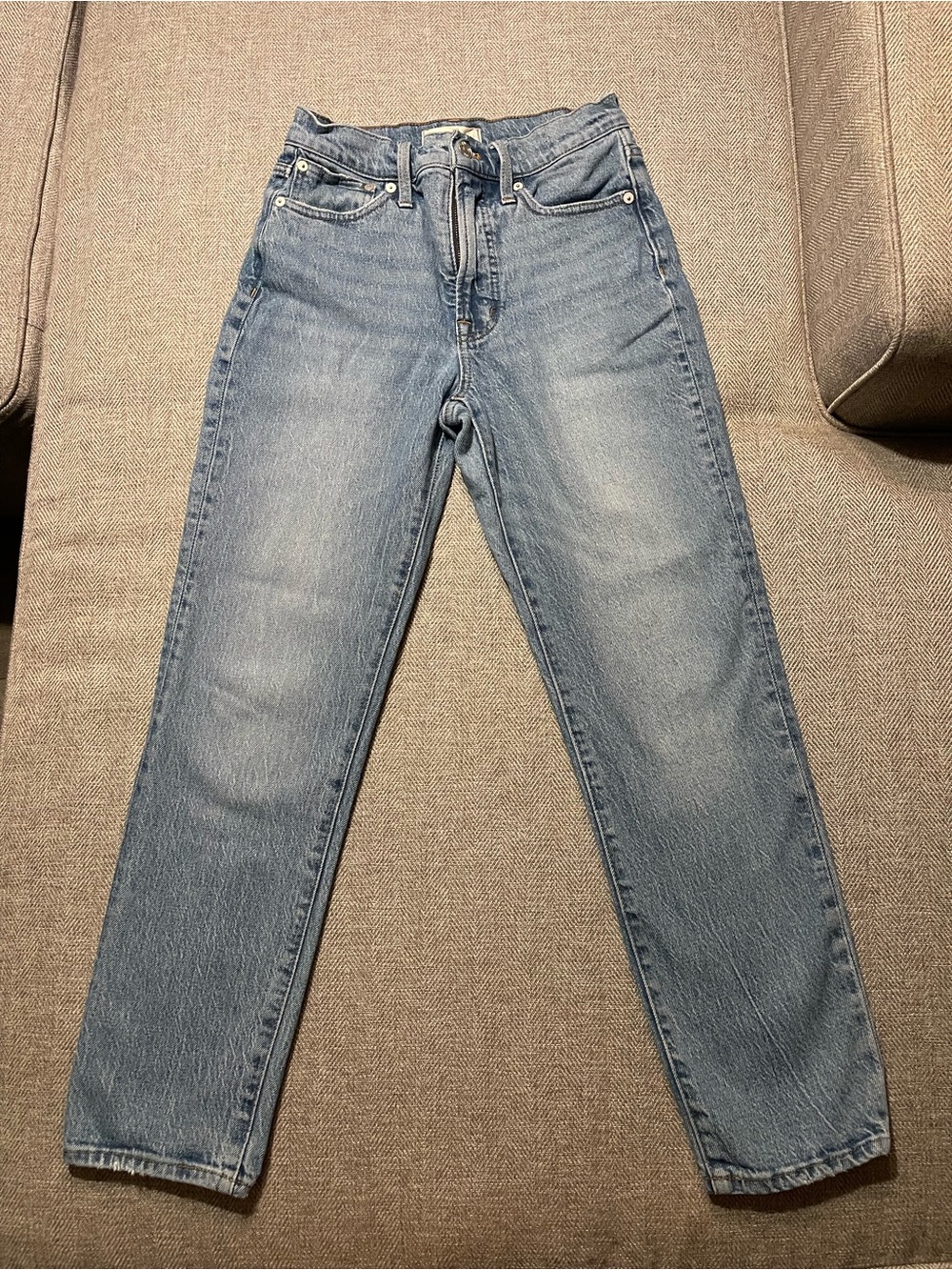 Madewell The Perfect Vintage High Rise Straight Jeans Light Wash 24